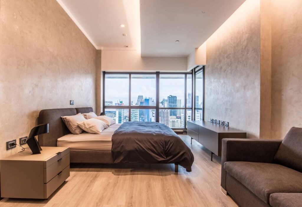 Stucco Marmorino, luxury penthouse